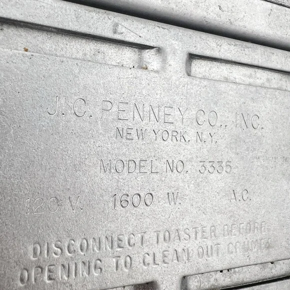 VTG JC PENNY PENNCREST 4 SLICE TOASTER. MODEL # 3335 . NICE WORKING CONDITION - Picture 12 of 13